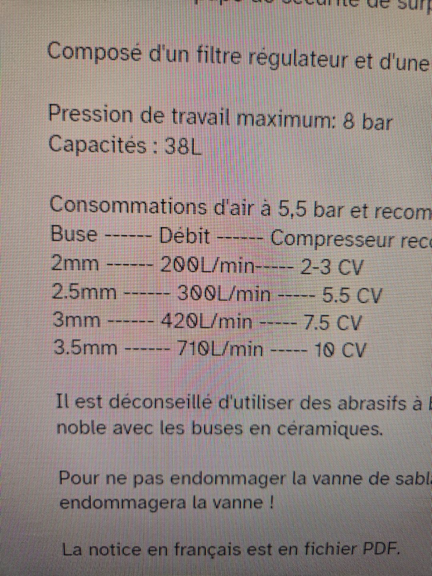 Sableuse pneumatique