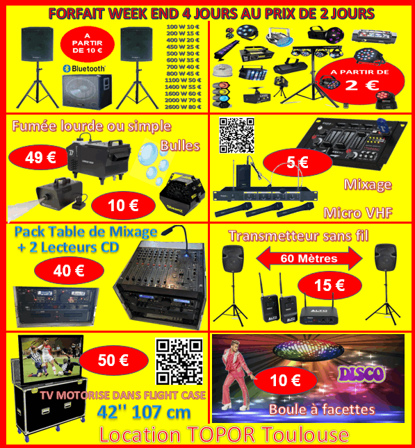 PACK SONO DJ - CATALOGUE LOCATION 2025 DISPONIBLE