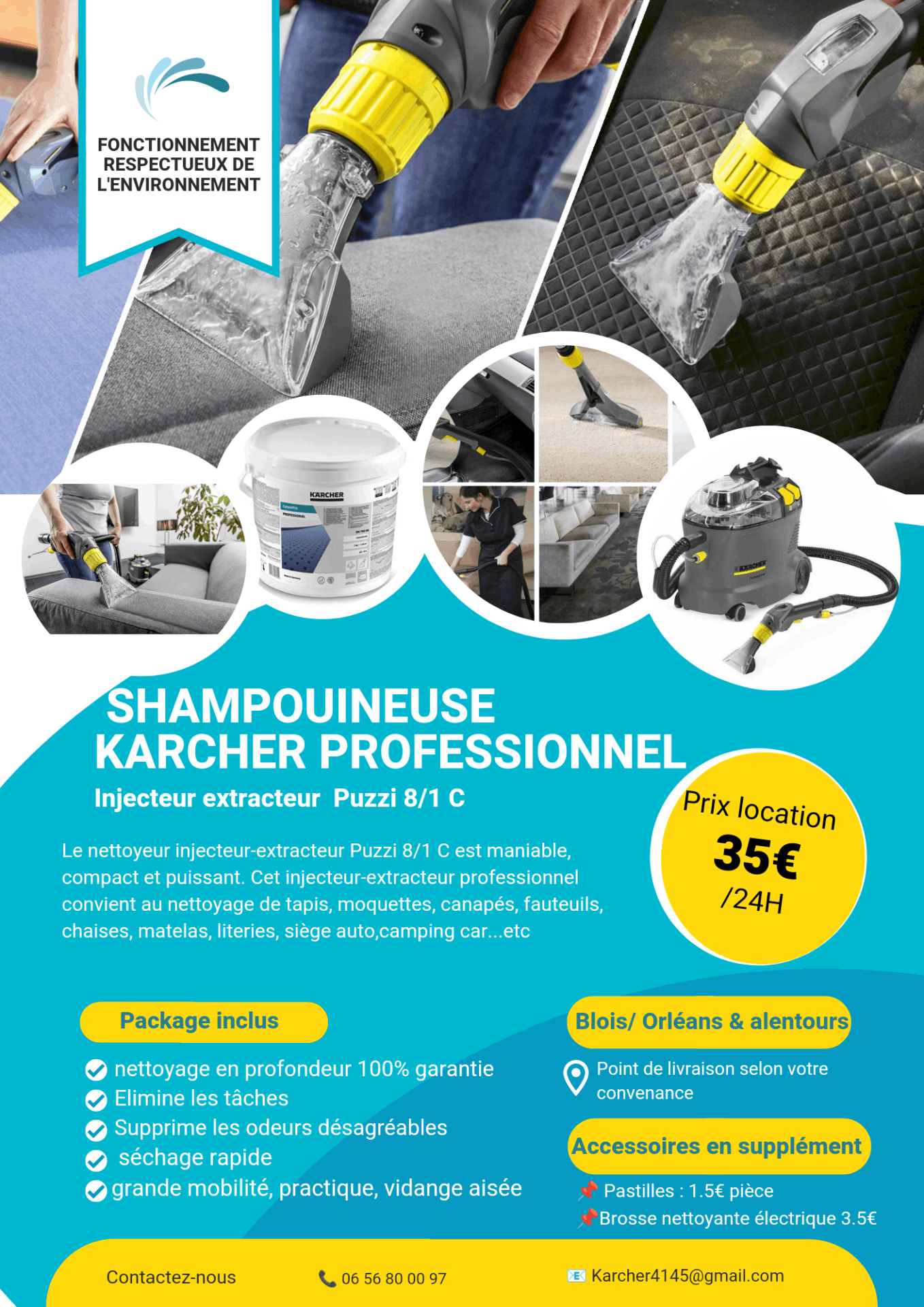 Shampouineuse Karcher injecteur extracteur professionnel 