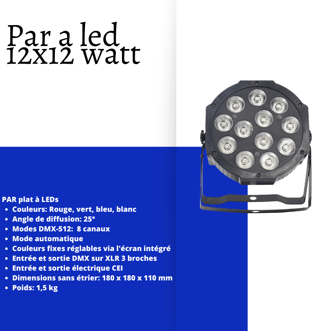 X8 Par leds 12x12w