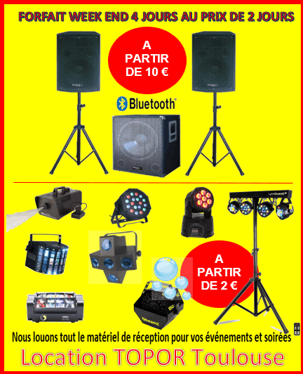 Location Sono	Sonorisation de 100 W à 2600 W à partir de 10 €	Catalogue 2025 disponible