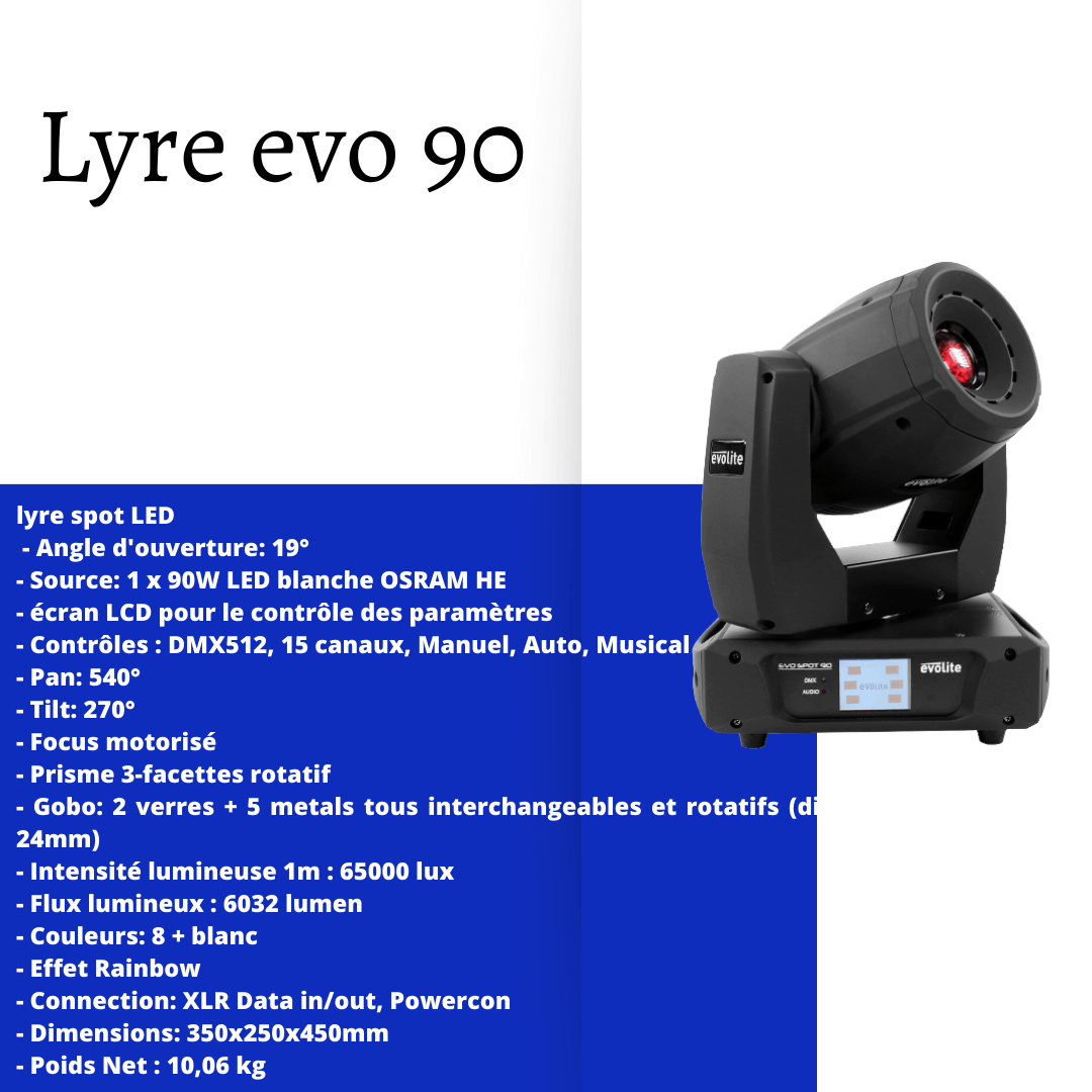 X4 Lyre evolite evo spot 90