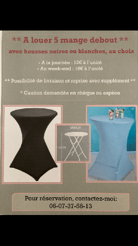 Location mange debout / table haute 