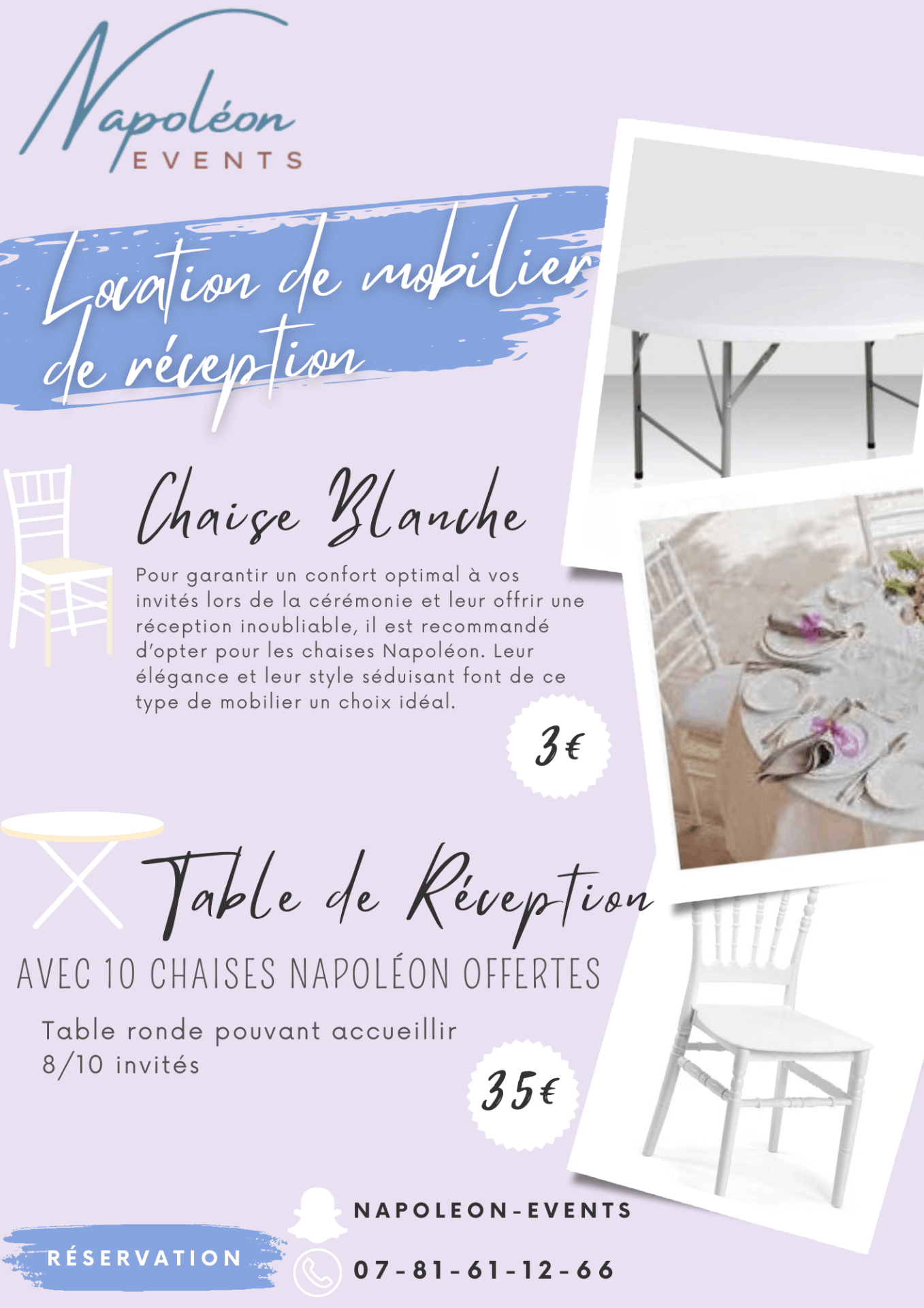 Location de Mobilier de Réception