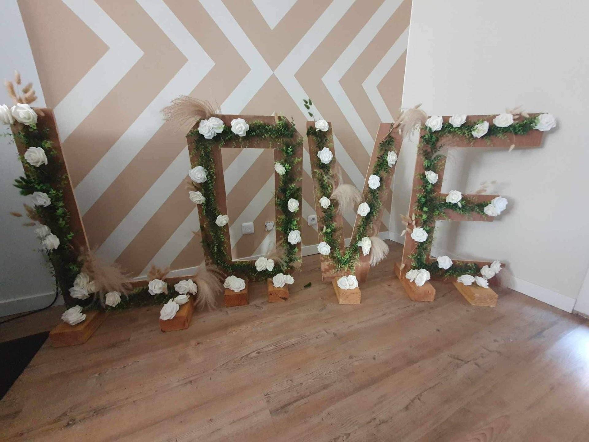 Lettres Love en bois 