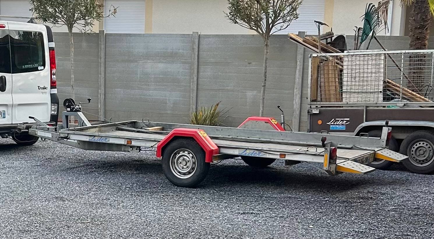 Porte voiture remorque plateau 