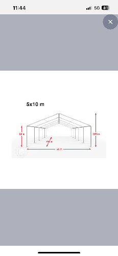 Barnum tente de réception 5x10m