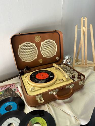 Tourne-disque vintage pour livre d'or original 