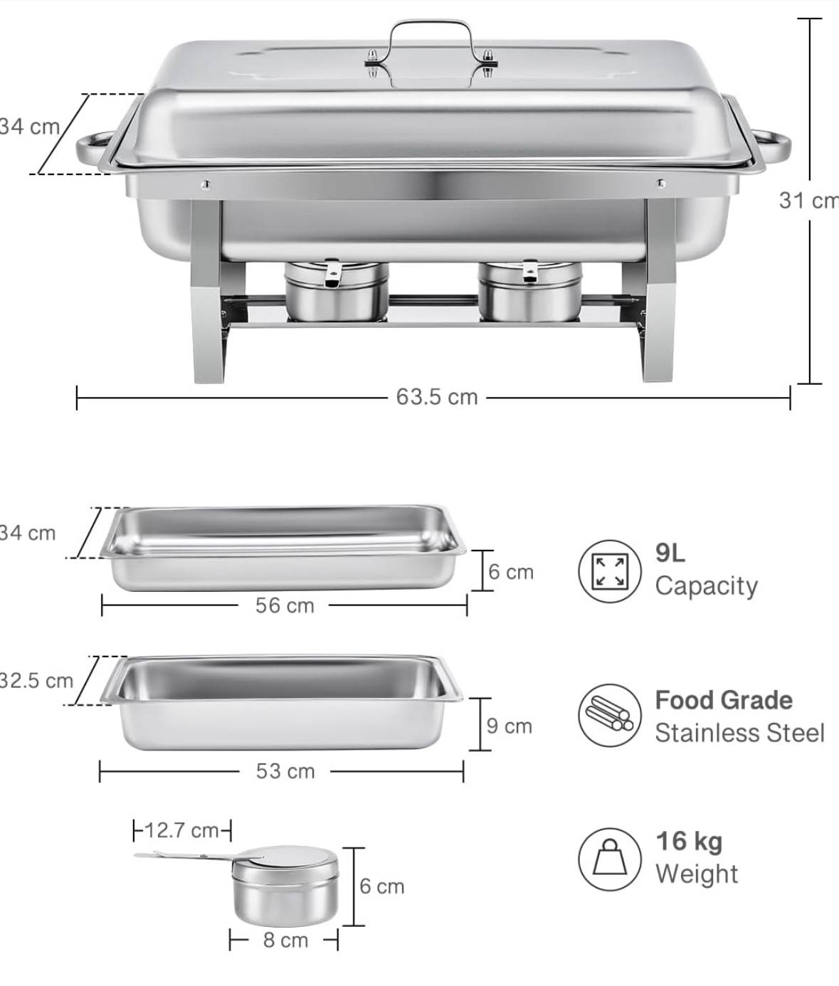 Chafing Dish 9L