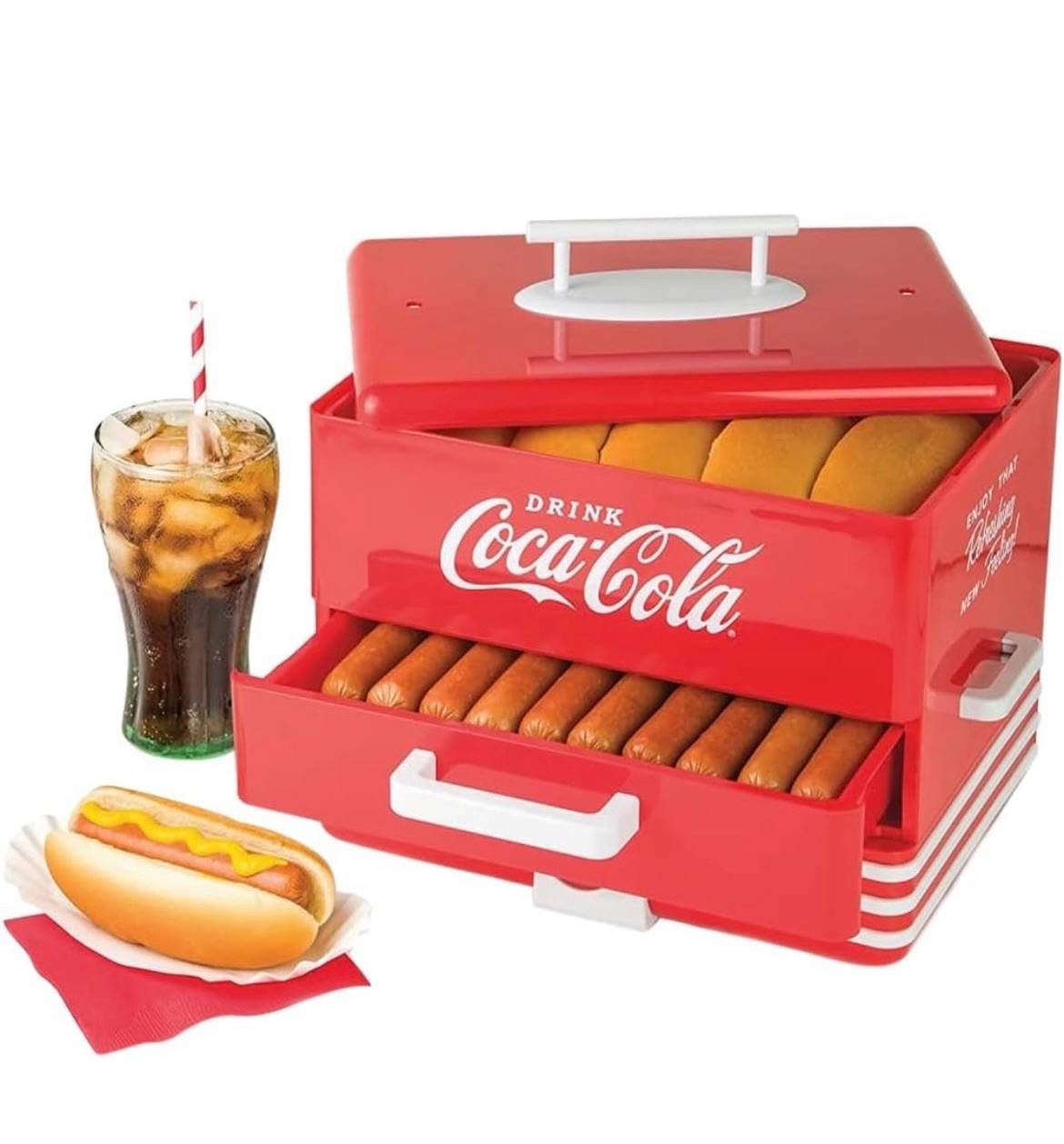 Machine hot dog Coca Cola