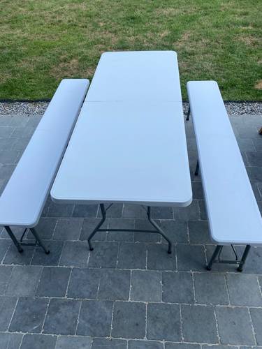 Tables et bancs pliants 