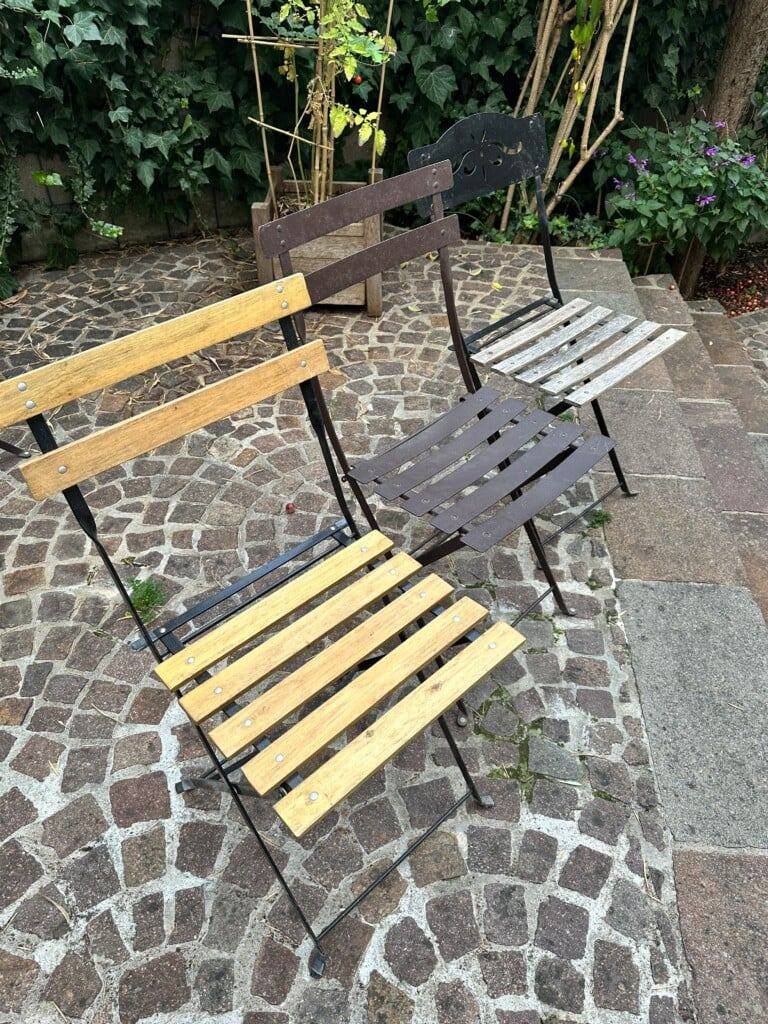 8 chaises de jardin pliables