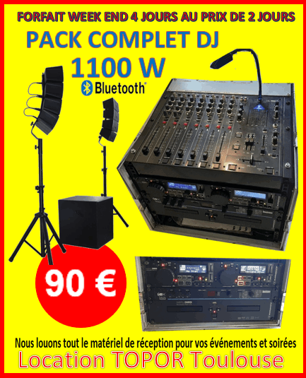 PACK SONO DJ - CATALOGUE LOCATION 2025 DISPONIBLE