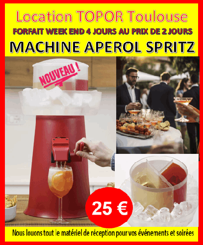 Location Machine à SPRITZ - CATALOGU DISPONIBLEE LOCATION 2025