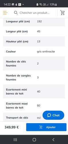 Coffre de toit pliable