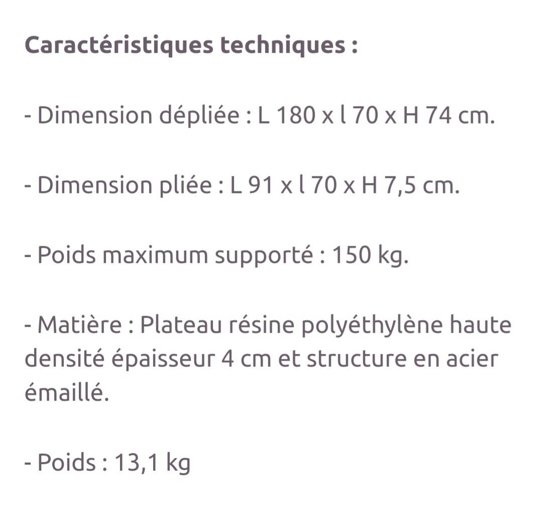 tables pliantes