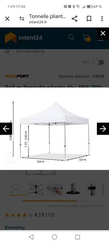 Barnum 3x3m