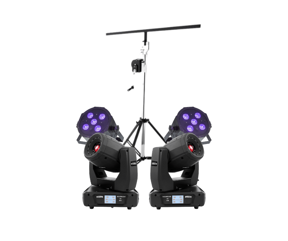 X2 Lyre evolite evo spot 90 + X2 par a led + pied