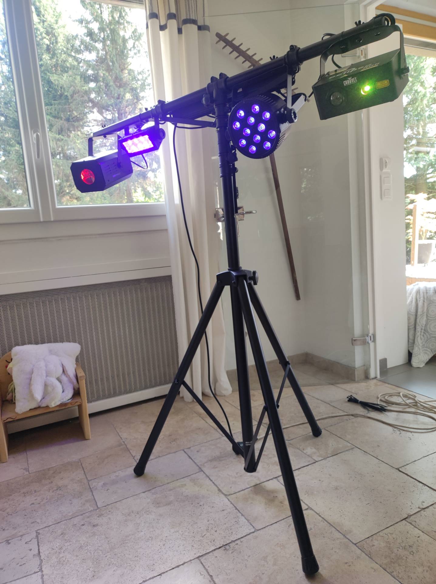 Jeu de lumière x4 avec trépied