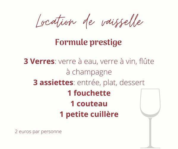 Location de vaisselle